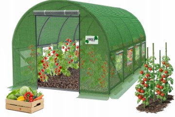 Garden Line 4-секционный садовый пленковый туннель, зеленый, 6 x 3 x 2 м, TUN5613 - Home Club