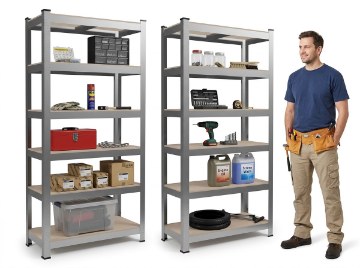 Chomik Два 5-Рівневі Стійки 90x30x180 См Вантажність Полки: 175 Кг, GWI0885 - Home Club