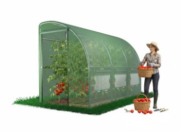 Garden Line 3-секционный полиэтиленовый туннель для сада «Половина» зеленый 3x1,5x2 м, TUN1422 - Home Club