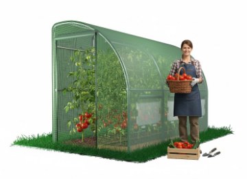 Garden Line 3-секционный садовый пленковый туннель «Половина» зеленого цвета 4х1,5х2 м, TUN1439 - Home Club