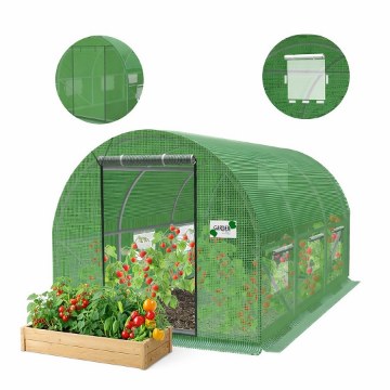 Garden Line 3-секционный садовый пленковый туннель, зеленый, New Solution, 3 x 2 x 2 м, TUN5207 - Home Club
