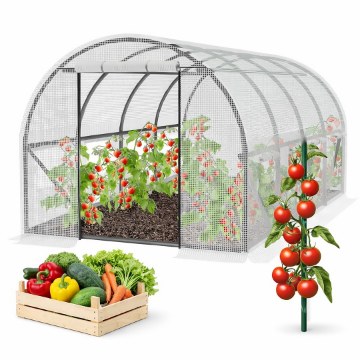 Garden Line 4-секционный белый садовый туннель из полиэтилена 6 x 3 x 2 м, TUN5214 - Home Club