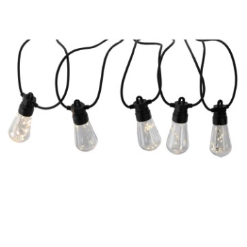 Garden Line Садова гірлянда 12 В, довжина 3 + 7 м, 10 світлодіодів, теплий білий колір, з кріпленнями, SOL1274 - Home Club