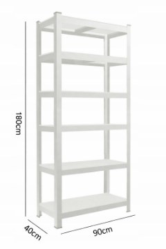 Chomik 6-Уровенная Стеллаж 180 x 90 x 40 см, Грузоподъемность Полки: 175 кг, GWI2172 - Home Club