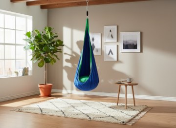 Chomik Підвісний Фотель - Кокон Для Дітей 70 x 150 См Синій, HAM5264 - Home Club