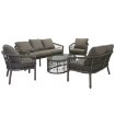 Garden Line Набір садових меблів (2 дивани + 2 крісла + столик) Сірий + сірі подушки, ALF9439 - Home Club, зображення 2