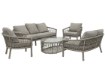 Garden Line Набір садових меблів (2 дивани + 2 крісла + столик) Сірий + сірі подушки, ALF9439 - Home Club, зображення 3