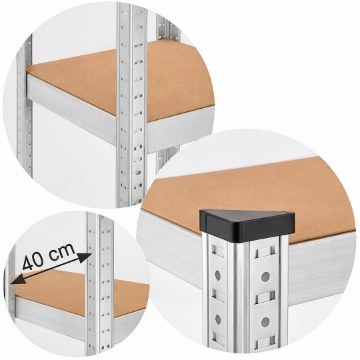 Chomik 5-Уровенная Стеллаж 180 x 40 x 40 См Грузоподъемность Полки: 175 Кг, GWI9412 - Home Club