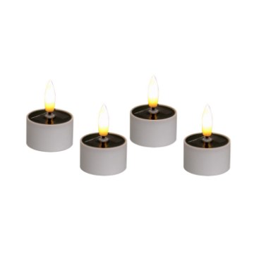 Chomik Набор из 4 солнечных свечей-теплиц размером 4 x 2,5 см/5 см., LED9445 - Home Club