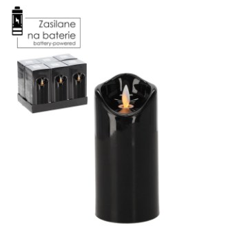 Chomik Свічка Led З Рухомим Полум'Ям 7 См X 15 См Чорна, ZOZ38481 - Home Club