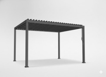 Chomik Алюмінієва садова пергола, сіра, Led, 3 x 4 x 2,5 м, VIN0654 - Home Club
