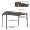 Chomik Алюмінієва садова пергола, сіра, Led, 3 x 4 x 2,5 м, VIN0654 - Home Club, зображення 2