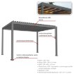 Chomik Алюмінієва садова пергола, сіра, Led, 3 x 4 x 2,5 м, VIN0654 - Home Club, зображення 3