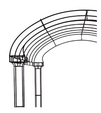 Garden Line Садова Альтана 300 x 300 x 288 См Аркова Антична Чорна, MOZ8192 - Home Club