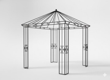 Garden Line Садова Альтана 258 x 258 x 290 См Конична Антична Чорна, MOZ8185 - Home Club