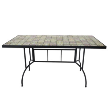 Garden Line Садовий Стіл Мозайчний 150 x 80 x 74 См Прямокутний, MOZ8130 - Home Club