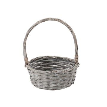 Chomik Плетений Кошик 26 x 11 x 33 См З Рукояткою - Сірий, ILS01_8383 - Home Club