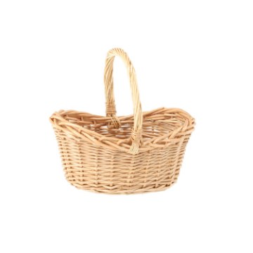 Chomik Плетений Кошик 20 x 14 x 10/18 См З Рукояткою - Натуральний, ILS03_8444 - Home Club