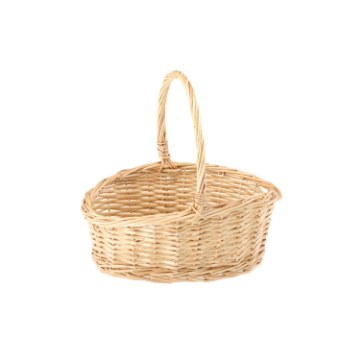 Chomik Плетений Кошик 33 x 26 x 14/30 См З Рукояткою - Натуральний, ILS05_8482 - Home Club