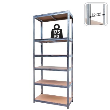 Chomik 6-Уровень Стеллаж 200 X 90 X 40 См Грузоподъемность Полки: 175 Кг, GWI0650 - Home Club