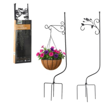 Garden Line Стійка для рослин 122 см, різні візерунки, чорна, PERG-N5523 - Home Club