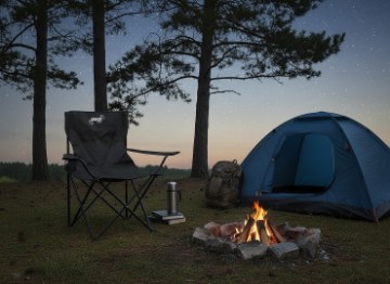 Chomik Складний Туристичний/Рибальський Стілець, Чорний, 50x50x80 см, LEZ5880 - Home Club