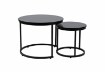 Kontrasto Круглый журнальный столик, 2 шт., Черный Sk115Cz, 60x47/40x39 см, 6.06.14690 - Home Club
