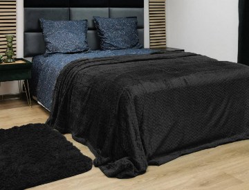 Kontrasto Плед Fuero 150x200 Черный, 4.58.22402 - Home Club