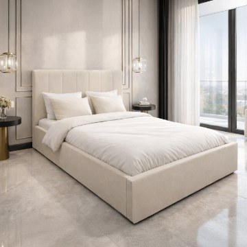 Kontrasto Lt102 Кровать Vertica 160x2x117, кремового цвета, Meb000406 - Home Club