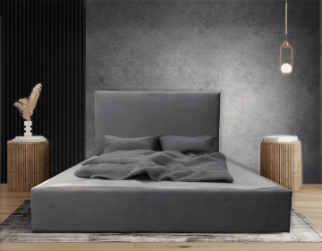 Kontrasto Lt101 Кровать Velio 140x2x115, серый цвет, Meb000596 - Home Club