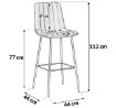 Kontrasto H112 Барный стул Nova Pas, темно-серый, 6.05.15659 - Home Club, зображення 6