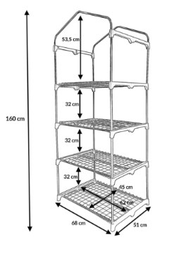 Kontrasto Мини-теплица (4-ярусная), 5.90.20223 - Home Club