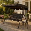 Kontrasto Садовая качель Split на 3 человека, черная, 5.17.13549 - Home Club, зображення 4