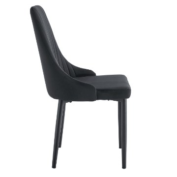 Kontrasto Черное велюровое мягкое кресло для столовой Eva2 Kt200, 5.90.15000 - Home Club