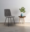 Kontrasto Мягкое кресло для столовой из велюра тёмно-серого цвета Nova Kt111, 6.05.15499 - Home Club, зображення 4