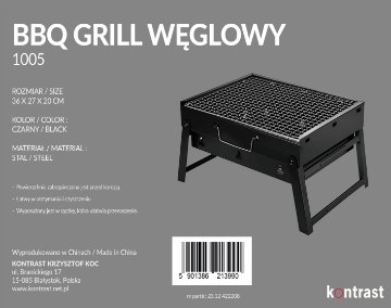 Kontrasto Компактный угольный гриль для сада Bbq1005, 5.22.13390 - Home Club
