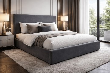 Kontrasto Lt101 Кровать Velio 160x2x115 см, серая, Meb000600 - Home Club