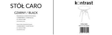 Kontrasto Круглый скандинавский стол для кухни, черный, Mia, диаметр 60 см, глубина 75 см, 6.06.26055 - Home Club