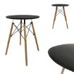 Kontrasto Круглый скандинавский стол для кухни, черный, Mia, диаметр 60 см, глубина 75 см, 6.06.26055 - Home Club, зображення 11