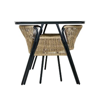 Kontrasto Комплект садовой мебели Roma, 2-х местный, черный, 5.05.12337 - Home Club