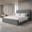 Kontrasto Lt100 Кровать Cordo 160x2x115, серая, Meb000384 - Home Club