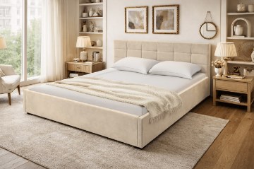 Kontrasto Lt104 Кровать Modulo 160x2x81, кремового цвета, Meb000427 - Home Club