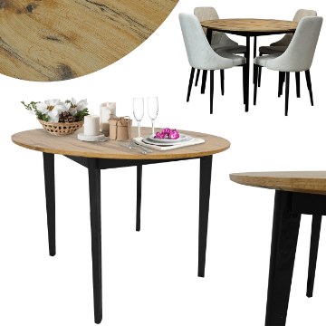 Kontrasto Sj203D Стол Emma Plus, диаметр 100 см, глубина 75 см, D17, 6.04.14195 - Home Club