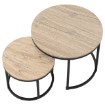 Kontrasto Круглые журнальные столики, 2 шт., Sonoma Sk106S, диаметр 70 см и 50 см, 6.06.28195 - Home Club, зображення 2
