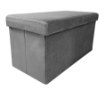 Kontrasto Велюровая серая пуфик с ящиком для хранения Perfect Duo 60x30x30 см, 6.01.20074 - Home Club