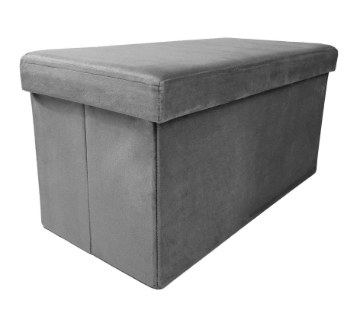 Kontrasto Велюровая серая пуфик с ящиком для хранения Perfect Duo 60x30x30 см, 6.01.20074 - Home Club