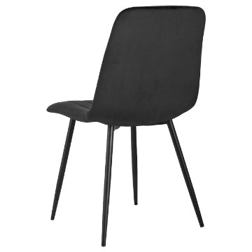 Kontrasto Черное велюровое мягкое кресло для столовой Nova Kt112, 6.05.15536 - Home Club