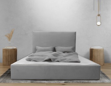 Kontrasto Lt101 Кровать Velio 160x2x115, серая, Meb000396 - Home Club