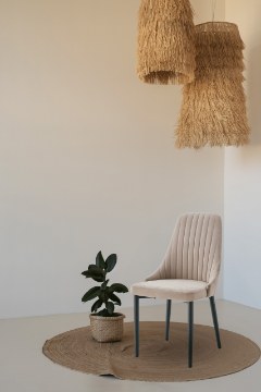 Kontrasto Мягкое кресло для столовой из велюра цвета таупе Eva2 Kt200, 5.90.14980 - Home Club