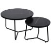 Kontrasto Круглый журнальный столик, 2 шт., Черный Мрамор Sk114Mcz, 70x47/50x39 см, 6.06.14706 - Home Club, зображення 11